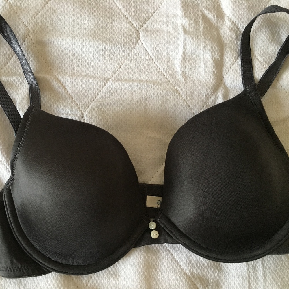 Aerie Katie Underwire Lightly Lined Charcoal Gray